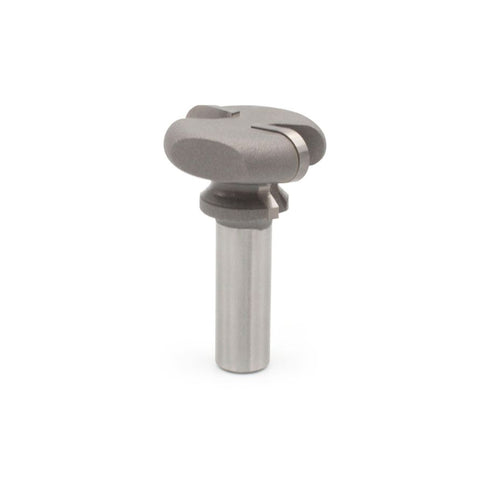Mèche toupie 1-1/2'' de diamètre, pointe en carbure, embout à doigt, 2 cannelures, tige 1/2'', longueur 2-5/16''