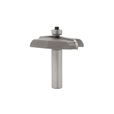 Mèche toupie 1-1/4'' de diamètre, pointe en carbure, foret de formage de bord, 2 cannelures, tige de 1/2'', longueur de 2-3/4''