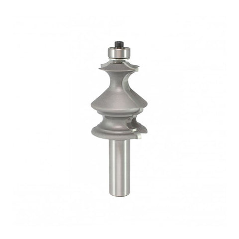 Mèche toupie 1-3/8'' de diamètre, pointe en carbure, foret de formage de bord, 2 cannelures, tige de 1/2'', longueur de 3-1/2''
