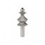 Mèche toupie 1-3/8'' de diamètre, pointe en carbure, foret de formage de bord, 2 cannelures, tige de 1/2'', longueur de 3-1/2''