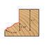 Mèche de toupie 1-3/4'' de diamètre, pointe en carbure, foret de formage de bord, 2 cannelures, tige de 1/2'', longueur de 3''