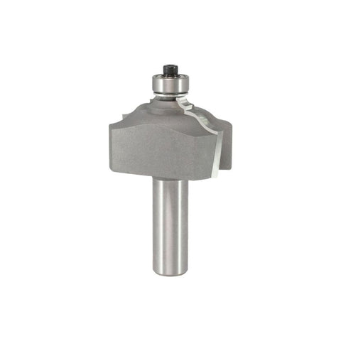 Mèche de toupie 1-3/4'' de diamètre, pointe en carbure, foret de formage de bord, 2 cannelures, tige de 1/2'', longueur de 3''