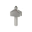 Mèche de toupie 1-3/4'' de diamètre, pointe en carbure, foret de formage de bord, 2 cannelures, tige de 1/2'', longueur de 3''