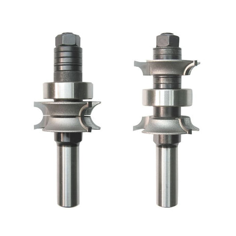 Mèche de toupie 1-5/8'' de diamètre, pointe en carbure, mèche arrondie, 3 cannelures, tige 1/2'', longueur 3-5/8''