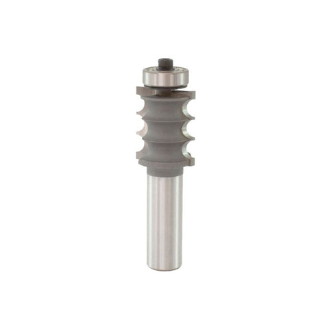 Mèche toupie 7/8'' de diamètre, pointe en carbure, embout triple perlage avec roulement à billes, 2 cannelures, tige 1/2'', longueur 2-7/8''