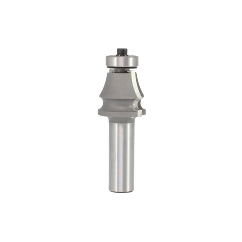 Mèche toupie 1'' de diamètre, pointe en carbure, mèche à perler les bords avec roulement à billes, 2 cannelures, tige de 1/2'', longueur de 2-3/4''