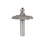 Mèche toupie 2-1/2'' de diamètre, pointe en carbure, embout de main courante avec roulement à billes, 2 cannelures, tige de 1/2'', longueur de 2-3/4''