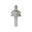 Mèche toupie 1-5/8'' de diamètre, pointe en carbure, embout de moulage, 2 cannelures, tige de 1/2'', longueur de 3''