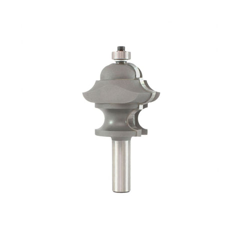 Mèche toupie 2-1/8'' de diamètre, pointe en carbure, embout multi-profil, 2 cannelures, tige 1/2'', longueur 3-3/4''