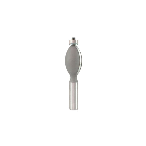 Mèche toupie 1'' de diamètre, pointe en carbure, foret convexe, 2 cannelures, tige de 1/2'', longueur de 3-7/8''