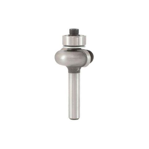 Mèche toupie 7/8'' de diamètre, pointe en carbure, mèche à perler convexe, 2 cannelures, tige de 1/4'', longueur de 2''