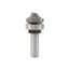 Mèche toupie 1-1/8'' de diamètre, pointe en carbure, foret d'arrondi d'angle avec roulement à billes central, 2 cannelures, tige de 1/2'', longueur de 2-1/8''