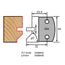 Couteau multi-profil, Pointe en carbure, rainure et languette, épaisseur 4 mm, longueur 40 mm