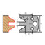 Couteau à profil pour fabrication de portes, épaisseur 4 mm, longueur 40 mm
