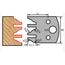Couteau à profil pour fabrication de portes, épaisseur 4 mm, longueur 40 mm