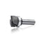 Couteau toupie 1'' de diamètre, pointe en carbure, embout modèle avec roulement à billes central, 2 cannelures, tige 1/2'', longueur 2 1/2''