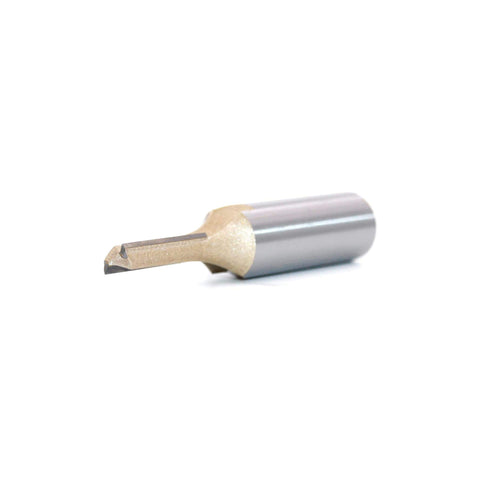 Mèche de toupie 1/2'' de diamètre, carbure inférieur, embout droit pour plongée, 2 cannelures, tige 1/2'', longueur 2 7/8''