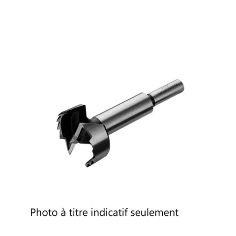 Mèche Super Forstner, 2 1/4'' de diamètre, tige de 10 mm, longueur de 3 5/8''