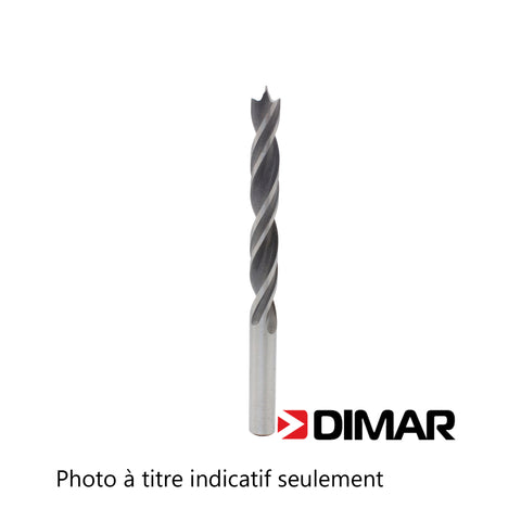 Foret à pointe Brad, 7/16'' de diamètre, Acier au chrome vanadium, Tige de 5/16'', longueur de 5 9/16''