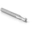 Mèche 1/4'' de diamètre, carbure monobloc, embout en spirale pour matériaux synthétiques, coupe ascendante, 2 cannelures, tige de 1/4'', longueur de 2 1/2''