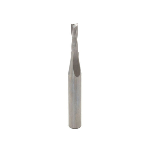 Mèche en spirale pour bois massif, 1/8'' de diamètre, carbure monobloc, coupe ascendante, 2 cannelures, tige 1/4'', longueur 2''