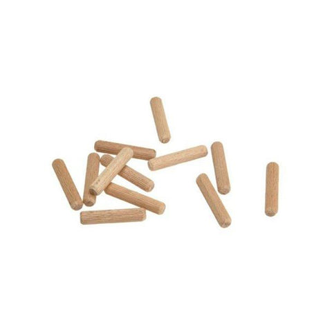 Goujon cannelée en bois de bouleau, 1/4'' de diamètre, 1 1/2'' de longueur, 250 pièces. par sac