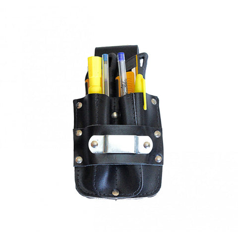 PORTE-CRAYONS 5 COMPARTIMENTS ET ATTACHE DE MÉTAL POUR  RUBAN À MESURER