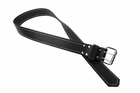 CEINTURE CUIR DOUBLE 2'' MEDIUM NOIR