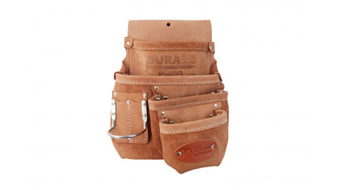 SAC À 4 POCHES EN CUIR AVEC PORTE-MARTEAU - DROIT