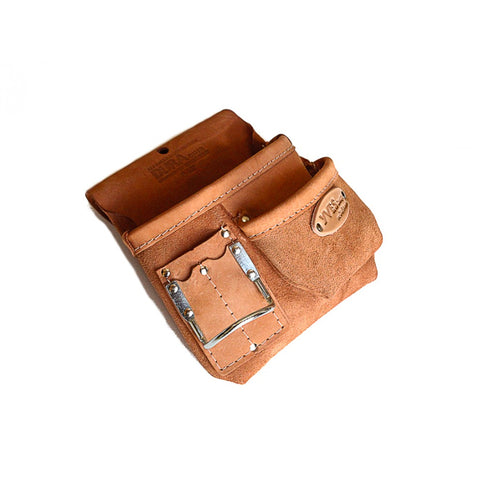 SAC À 2 POCHES EN CUIR AVEC PORTE-MARTEAU - DROIT