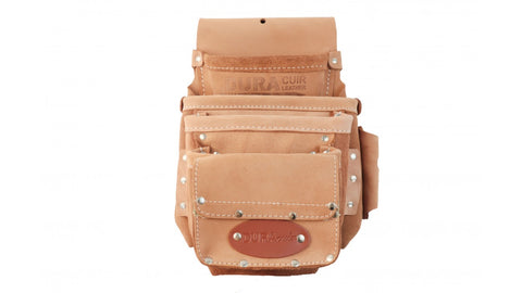SAC À 4 POCHE EN CUIR AVEC UNE POCHE À FERMETURE À VELCRO