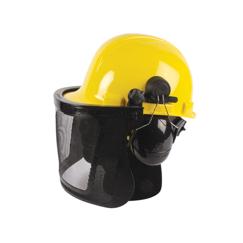 CASQUE + PROTECTION AUDITIVE + GRILLE DE PROTECTION