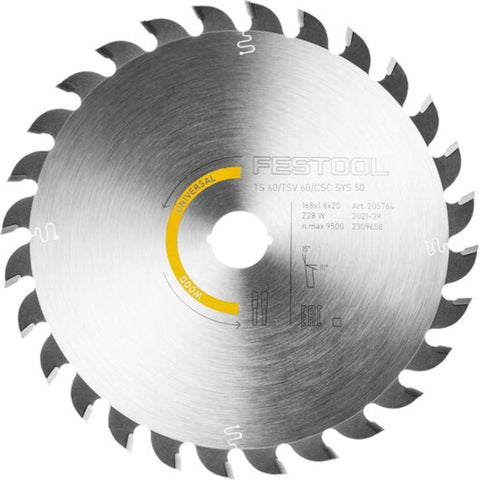LAME 6-5/8'' X 20MM SHAFT X 28DTS (BOIS)