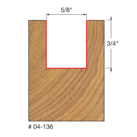 MÈCHE DE TOUPIE 5/8'' X 3/4'' X 1/4''SH