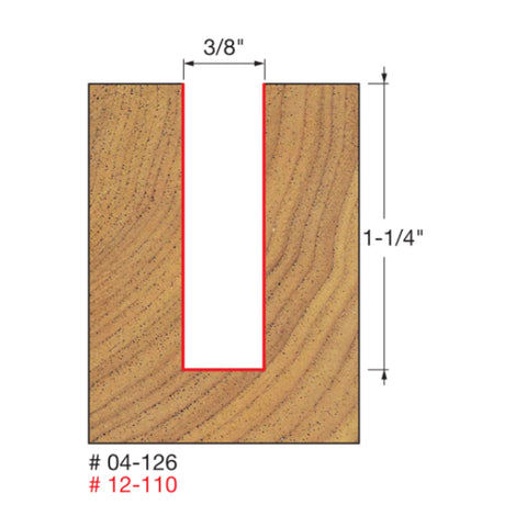 MÈCHE DE TOUPIE 3/8'' X 1-1/4'' X 1/2''SH