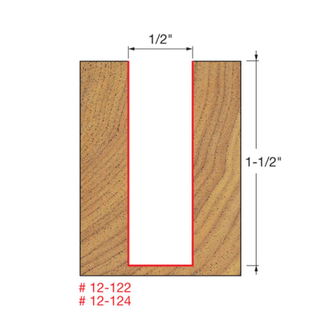 MÈCHE DE TOUPIE 1/2'' X 1-1/2'' X 1/2''SH