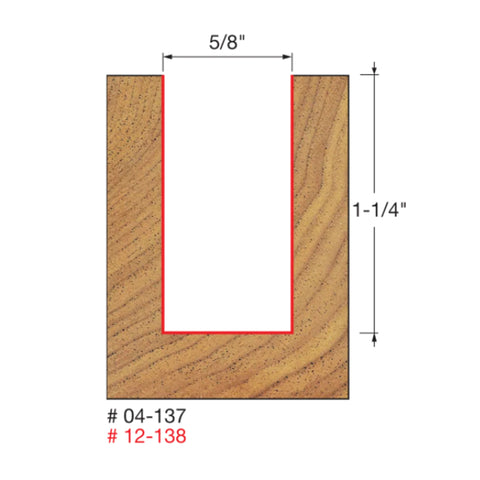 MÈCHE DE TOUPIE 5/8'' X 1-1/4'' X 1/2''SH