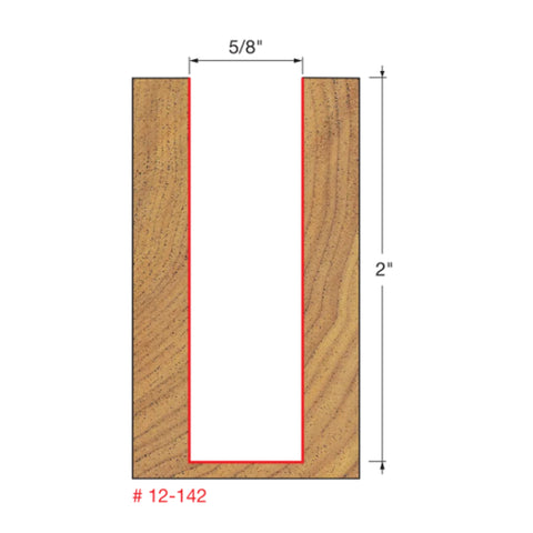 MÈCHE DE TOUPIE 5/8'' X 2'' X 1/2''SH