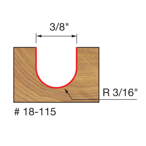 MECHE DE TOUPIE 3/8'' X 1/2''SH X 3/16''R