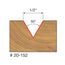 MECHE DE TOUPIE 1/2'' X 1/2''SH X  60DEG