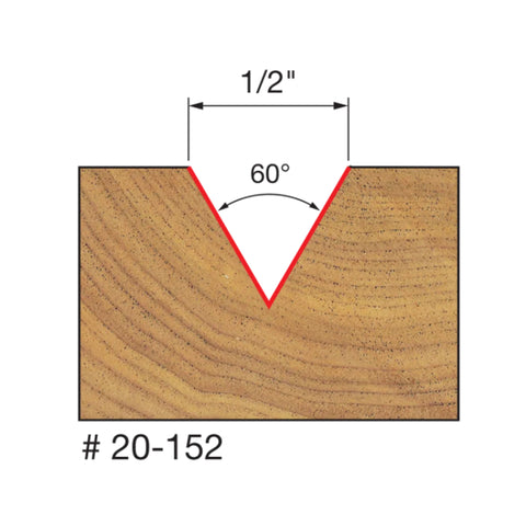 MECHE DE TOUPIE 1/2'' X 1/2''SH X  60DEG