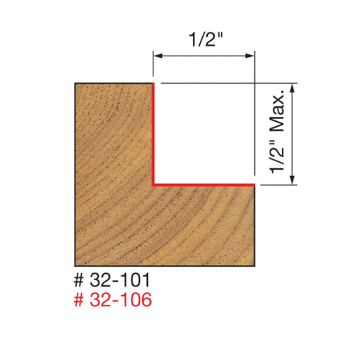 MÈCHE DE TOUPIE 1-3/8'' X 1/2''SH X 1/2''