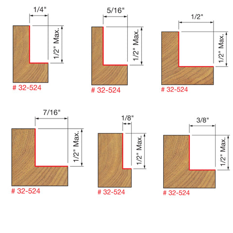 ENSEMBLE DE MÈCHE DE TOUPIE 1-3/8'' X 1/2''SH X 1/2''  AVEC 6 ROULEMENTS A BILLE