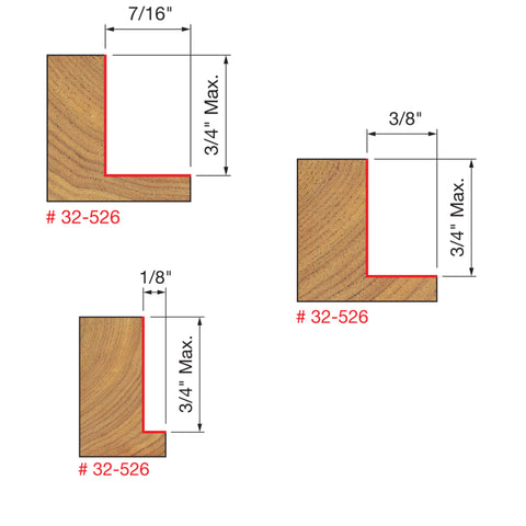 ENSEMBLE DE MÈCHE DE TOUPIE 1-3/8'' X 1/2''SH X 3/4'' AVEC 6 ROULEMENTS A BILLES