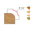 MECHE DE TOUPIE 1-1/4'' X 1/2''SH X 1/4''R 4FL