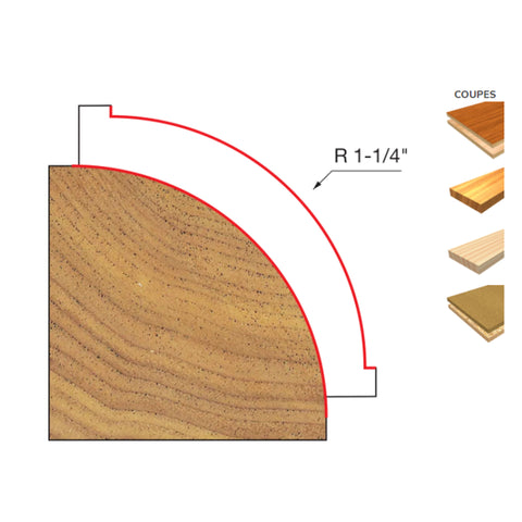 MECHE DE TOUPIE 3'' X 1/2''SH X 1-1/4''R  4FLUTES