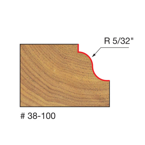 MECHE DE TOUPIE 1-1/16'' X 1/4''SH X 5/32''R  4FLUTES