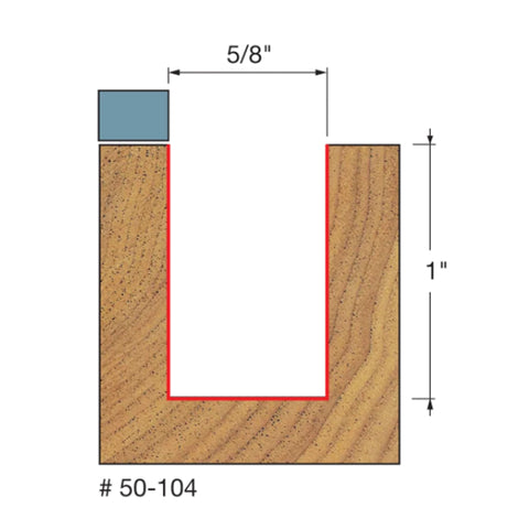 MECHE DE TOUPIE 5/8'' X 1/4''SH