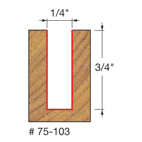 MECHE DE TOUPIE SPIRALE (UP) 1/4'' X 1/4''SH X 2''