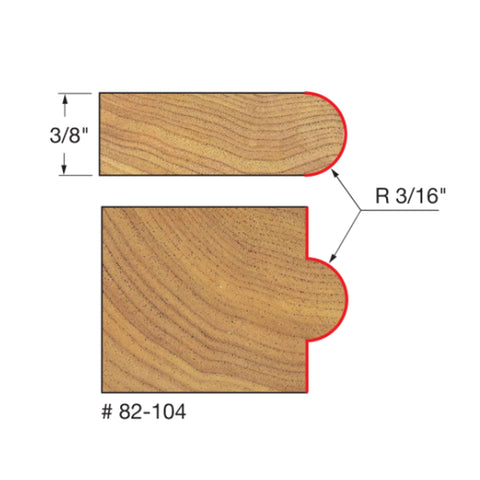 MÈCHE DE TOUPIE 7/8'' X 1/4''SH X 3/16''R